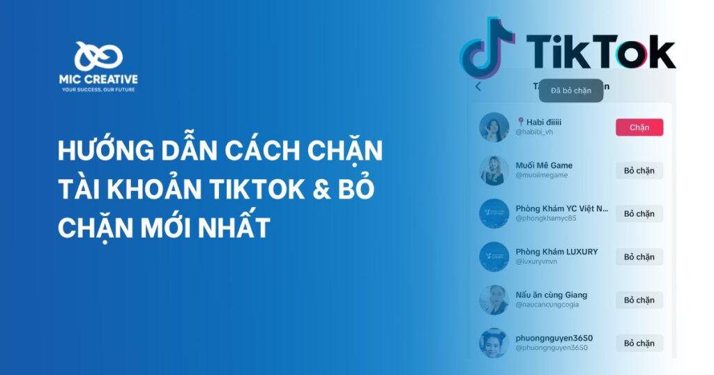 Cách chặn tài khoản TikTok & bỏ chặn TikTok